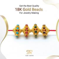 Buy 18K Gold Beads for Jewelry Making from Sargems image 1